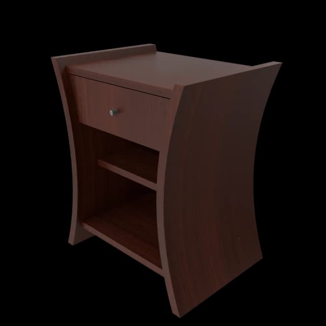 Bedside Table African Cherry
